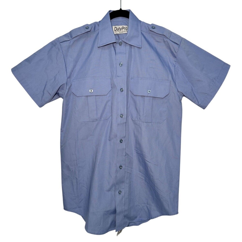 DutyPro Police Uniform Shirt Small Blue Security Patrol EMS Costume Halloween